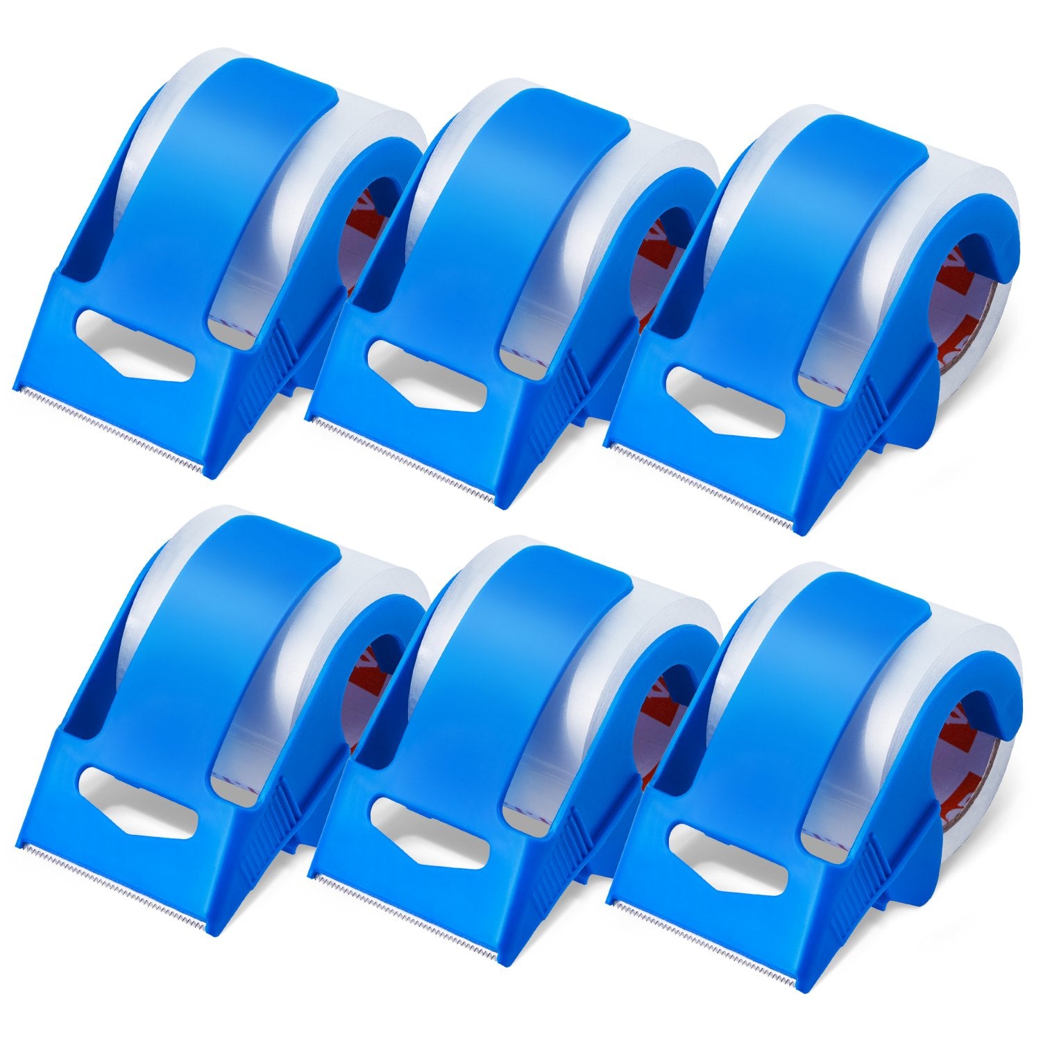 VEVOR Packing Tape 6 Rolls 25 Yards Clear Shipping Tape with Dispenser 2.7 Mil