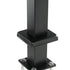 Cable Railing Post, 36" x 2" x 2" Steel Level Deck Railing Post Without Holes, SUS304 Stainless Steel Cable Rail Post, Stair Handrail Post with Horizontal and Curved Bracket, 1-Pack, Black