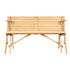 VEVOR 2-in-1 Transforming Interchangeable Picnic Table, Outdoor Wooden Table and Bench Set, Portable Foldable Bench with Umbrella Hole, Patio Dining Furniture for Garden, Backyard, Porch (Brown)