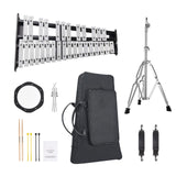 30 Note Glockenspiel Xylophone Bell Kit, Professional Percussion Instrument Set with Mallets, Drum Sticks, Music Stand, 8" Practice Pad, Adjustable Stand and Carrying Bag for Students & Adults