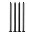 4-Pack Cable Railing Post, 1067x25x50 mm Horizontal-Hole Deck Railing Post with Pre-Drilled Holes, Stainless Steel Cable Rail Post with Horizontal and Curved Bracket, Black, 4JZLGZXHS106REP67001V0