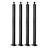 4-Pack Cable Railing Post, 914x25x50 mm Horizontal-Hole Deck Railing Post with Pre-Drilled Holes, Stainless Steel Cable Rail Post with Horizontal & Curved Bracket, Black, 4JZLGZXHS914UUOI6001V0