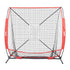 5x5 Baseball Softball Practice Net, Portable Baseball Training Net for Hitting Batting Catching Pitching, Backstop Baseball Equipment with Bow Frame, Carry Bag, Strike Zone, Ball, Batting Tee