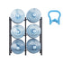 3 Tiers Water Jug Holder, 5 Gallon Water Bottle Holder, Double Row Water Bottle Rack for 6 Bottles, Heavy Duty Water Jug Rack for Kitchen, Office, Living Room, Black