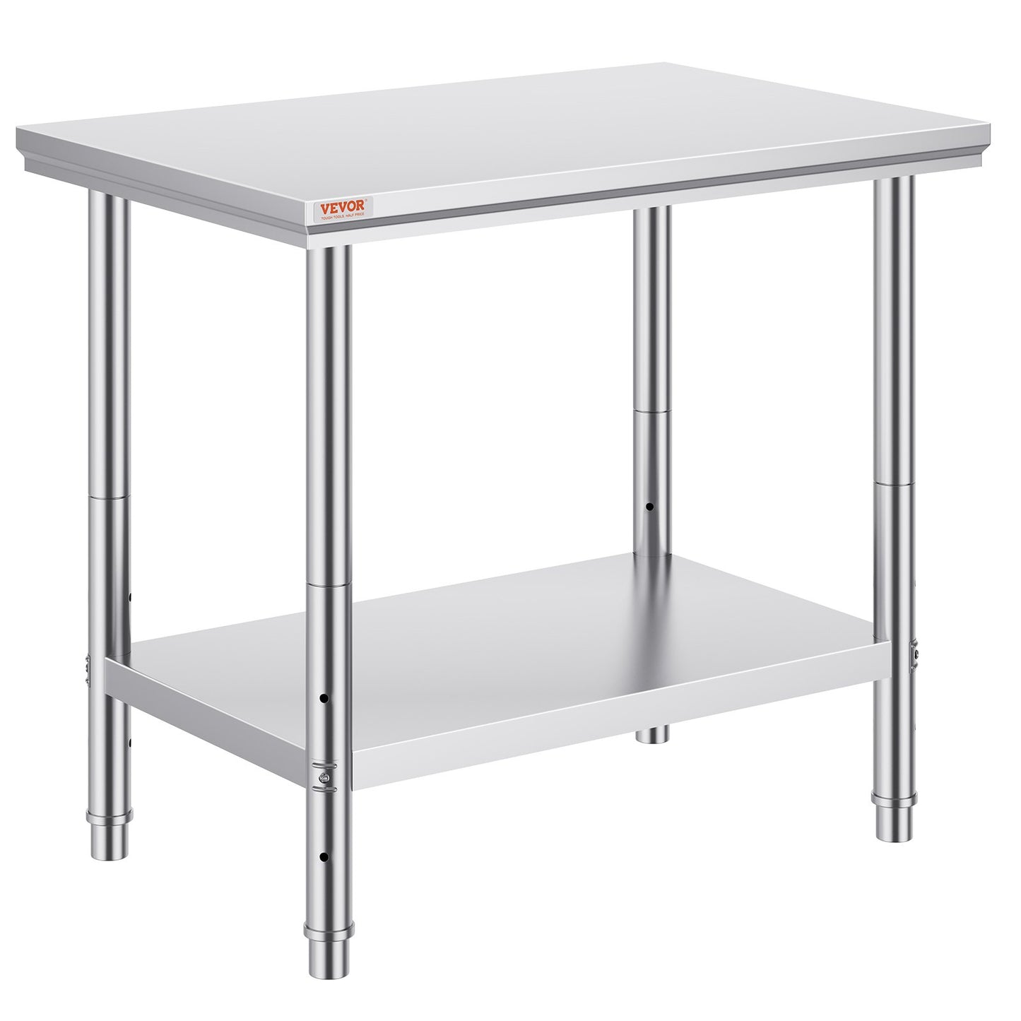 VEVOR 910x610mm Stainless Steel Kitchen Bench Commercial Work Food Prep Table