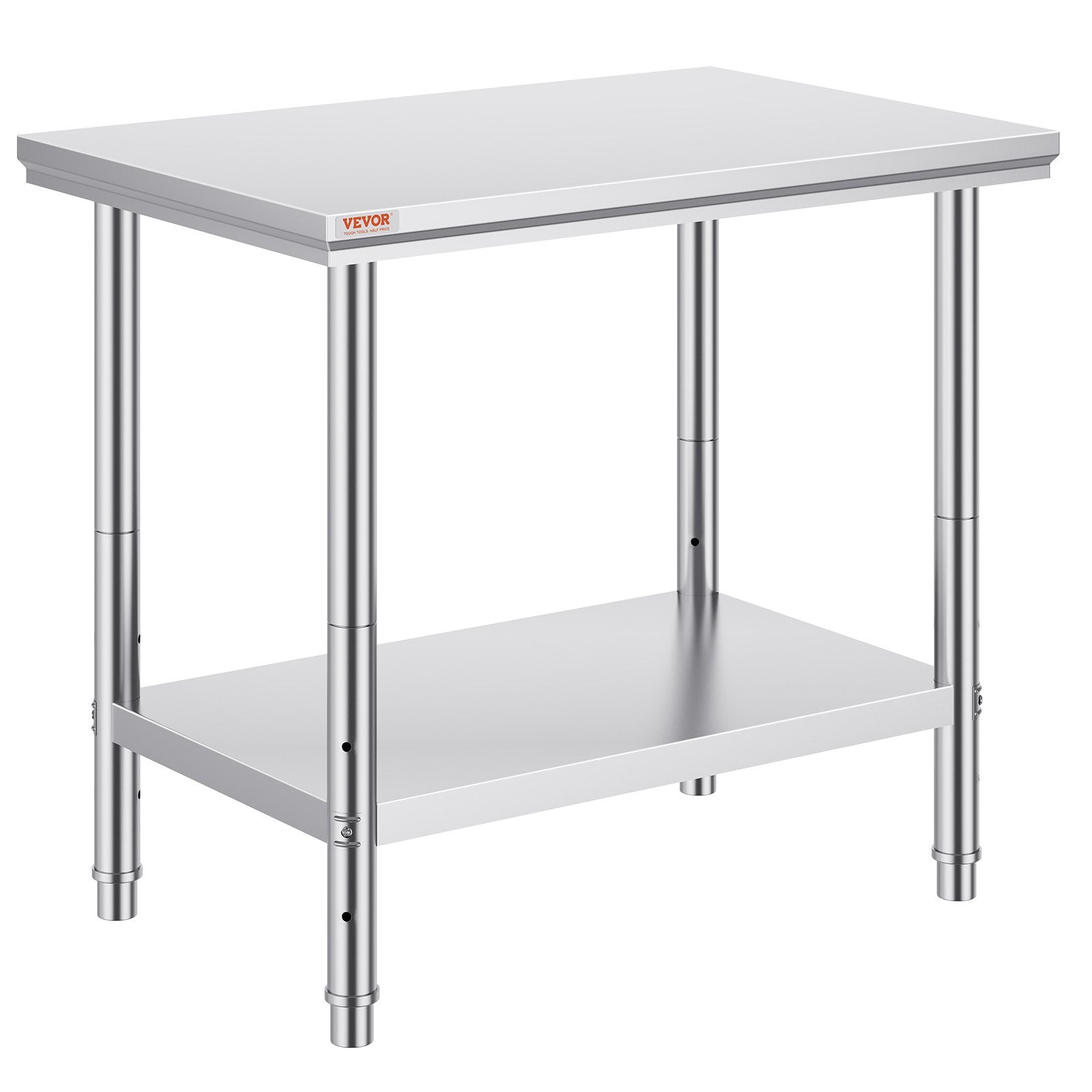 VEVOR 910x610mm Stainless Steel Kitchen Bench Commercial Work Food Prep Table