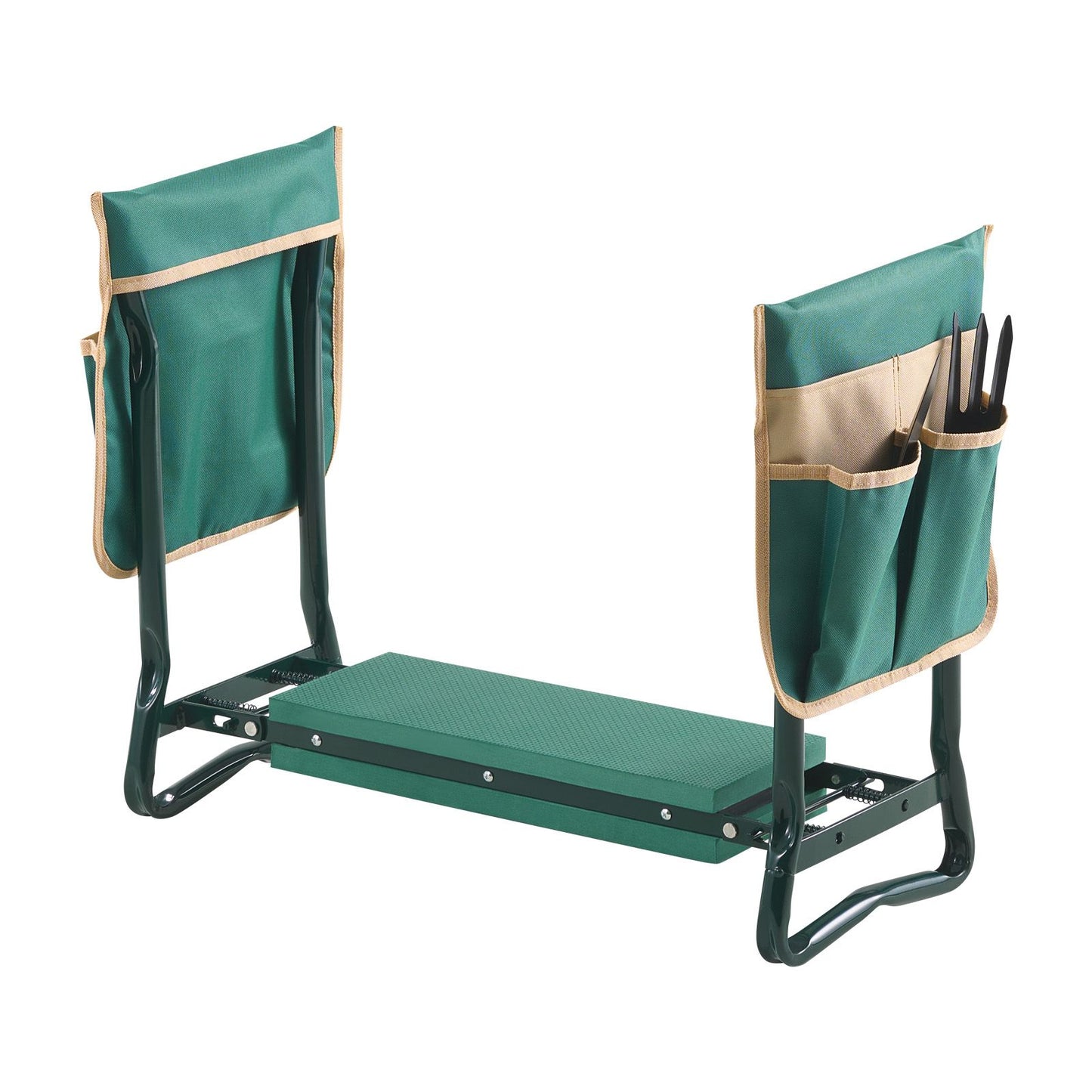 Garden Kneeler and Seat, 6 in Wide Kneeling Pad, Heavy Duty Garden Kneeling Stool, Folding Garden Seat with 2 Tool Bags, Relieve Knee & Back Pain, Portable Garden Bench for Women Grandparents