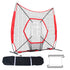 7x7 ft Baseball Softball Practice Net, Portable Baseball Training Net for Hitting Batting Catching Pitching, Backstop Baseball Equipment Training Aids with Bow Frame, Carry Bag, and Strike Zone
