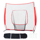 7x7 Baseball Softball Practice Net, Portable Baseball Training Net for Hitting Batting Catching Pitching, Backstop Baseball Equipment Training Aids with Carry Bag and Strike Zone