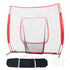 7x7 Baseball Softball Practice Net, Portable Baseball Training Net for Hitting Batting Catching Pitching, Backstop Baseball Equipment Training Aids with Carry Bag and Strike Zone