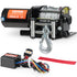 Electric Winch, 1361 kg Line Pull Capacity, 12V DC ATV/UTV Winch with Φ0.5 x 1188.7 cm 7 Strands Steel Cable Roller Fairlead Wired Remote Control, IP55 Waterproof for Towing UTV ATV Off-Road