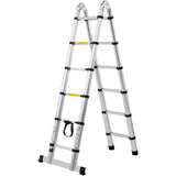 Telescoping Extension Ladder 12.5FT A-Shape w/ Stabilizer Bar for RV