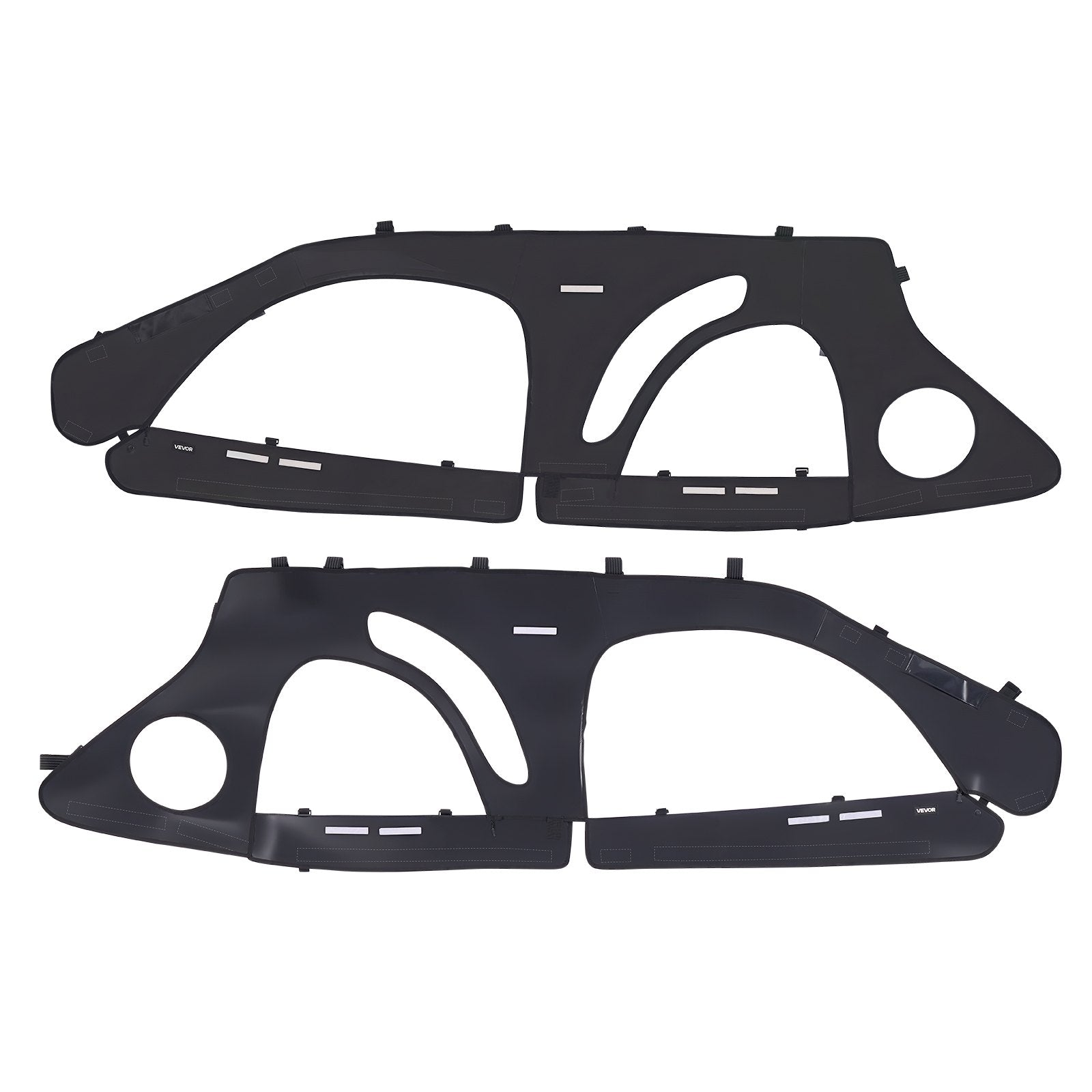Cab Enclosure Upper Doors, Compatible with Polaris RZR PRO 2020-2024/Polaris RZR Turbo2022-2024, Soft Upper Doors, Upgraded Zipper UTV Soft Side Window Kit, Fit with Side Mirrors and Windshields