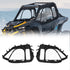 Cab Enclosure Upper Doors, Compatible with Polaris RZR XP 1000/XP Turbo 2014-2023, Soft Upper Doors, Windproof Upgraded Zipper UTV Soft Side Window Kit, Work with Side Mirrors and Windshields