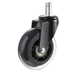 Office Chair Wheels, Set of 5, 76.2 mm Caster Wheels Replacement for Hardwood Floors and Carpet, Heavy Duty Computer Gaming Desk Casters with 59 kg Load Capacity, Universal Fit for Most Chairs