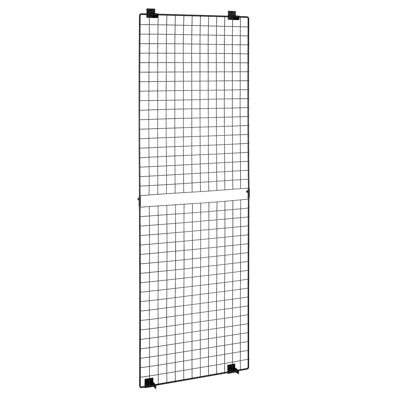 3 Packs Grid Wall Panels, 610 x 1828 mm Wire Grid Panels Display Rack, Wall-Mounted Art Display Shelf, Black Carbon Steel Wall Hanging Gridwall for Craft Show, Decoration, Storage, Notice Board