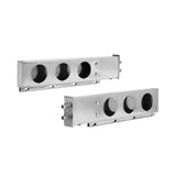 Stainless Steel Mud Flap Hangers with Light Cutouts, 2-1/2" (63.5mm) Bolt Spacing, Spring Loaded Mudflap Hangers for Semi Trucks, 1 Pair Heavy Duty Semi Truck Mud Flap Hanger Set, Silver