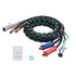 15FT Semi Truck Air Lines Kit, 3-in-1 Air Hoses & ABS Power Line for Semi Truck Trailer Tractor, 7-Way Plug Electrical Cord Cable and Rubber Air Lines Hose Assembly Kit with Hook & Teflon Tape