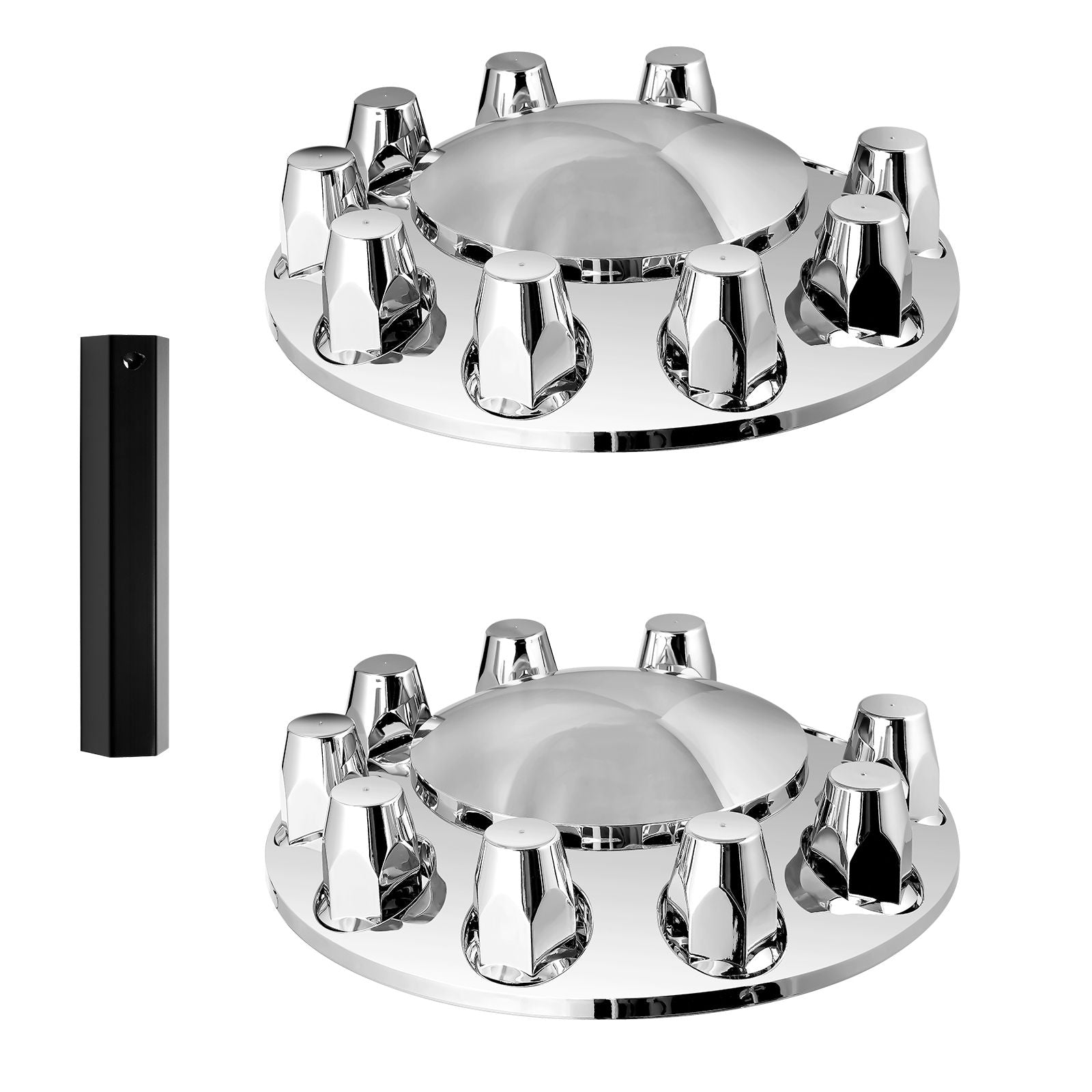 Front Axle Cover Combo Kit ABS Lug Nut Covers with Nut Cover Tools
