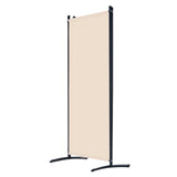 Room Divider, 4 Panels Room Divider, Folding Privacy Screen and Portable Partition Divider for Room Separation, Freestanding Room Partitions for Office, Bedroom, Study, Beige