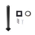 Glass Clamp 37.4" H Railing Bracket for 0.39 "-0.47 " Glass Black Black
