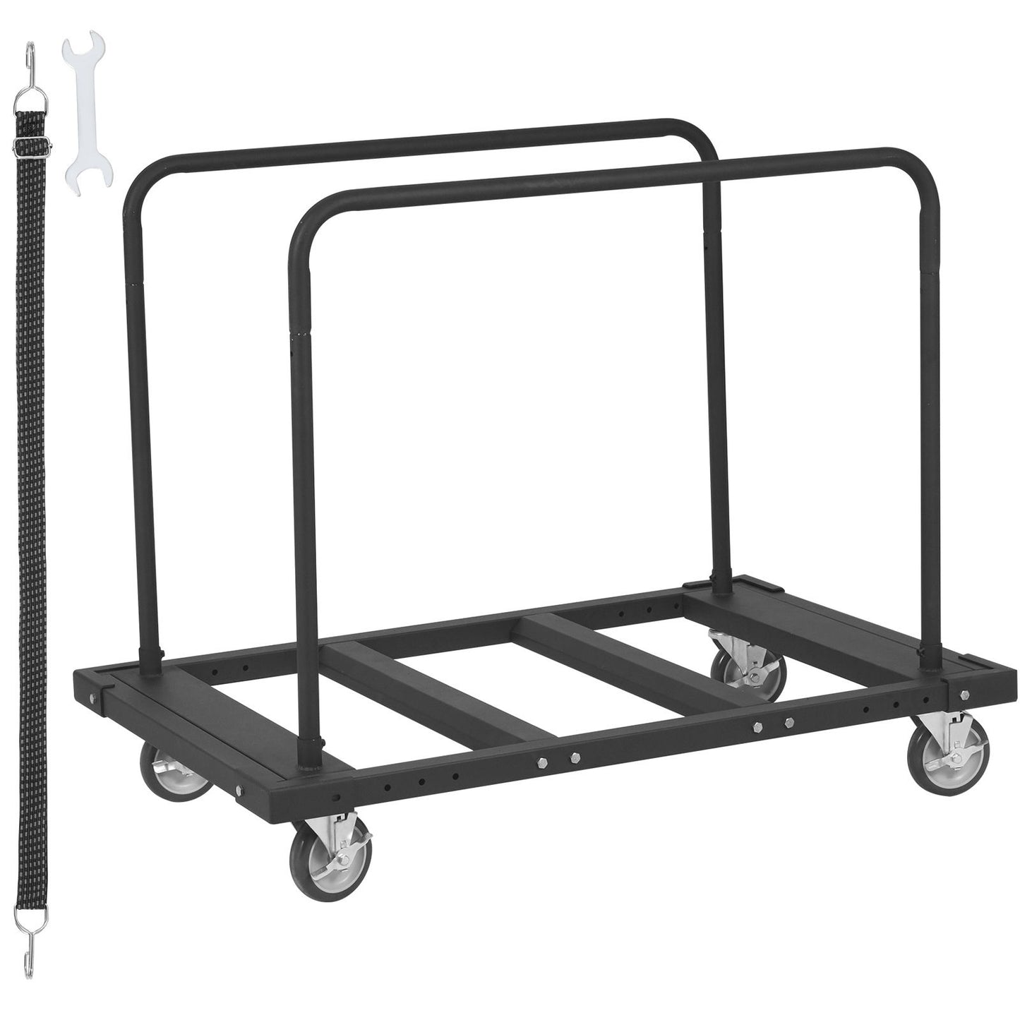 Drywall Cart, 1800 LBS Panel Dolly Cart with 45.28" x 29.13" Deck and 5" Swivel Wheels, Heavy-Duty Drywall Sheet Cart, Handling Wall Panel, Sheetrock, Lumber, for Garage, Home, Warehouse