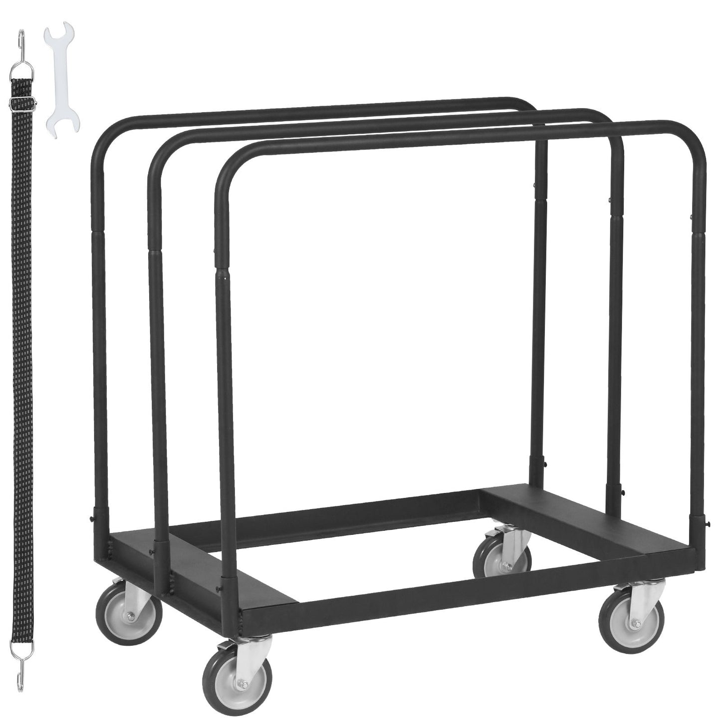 Drywall Cart, 1500 LBS Panel Dolly Cart with 36.02" x 24.02" Deck and 5" Swivel Wheels, Heavy-Duty Drywall Sheet Cart, Handling Wall Panel, Sheetrock, Lumber, for Garage, Home, Warehouse