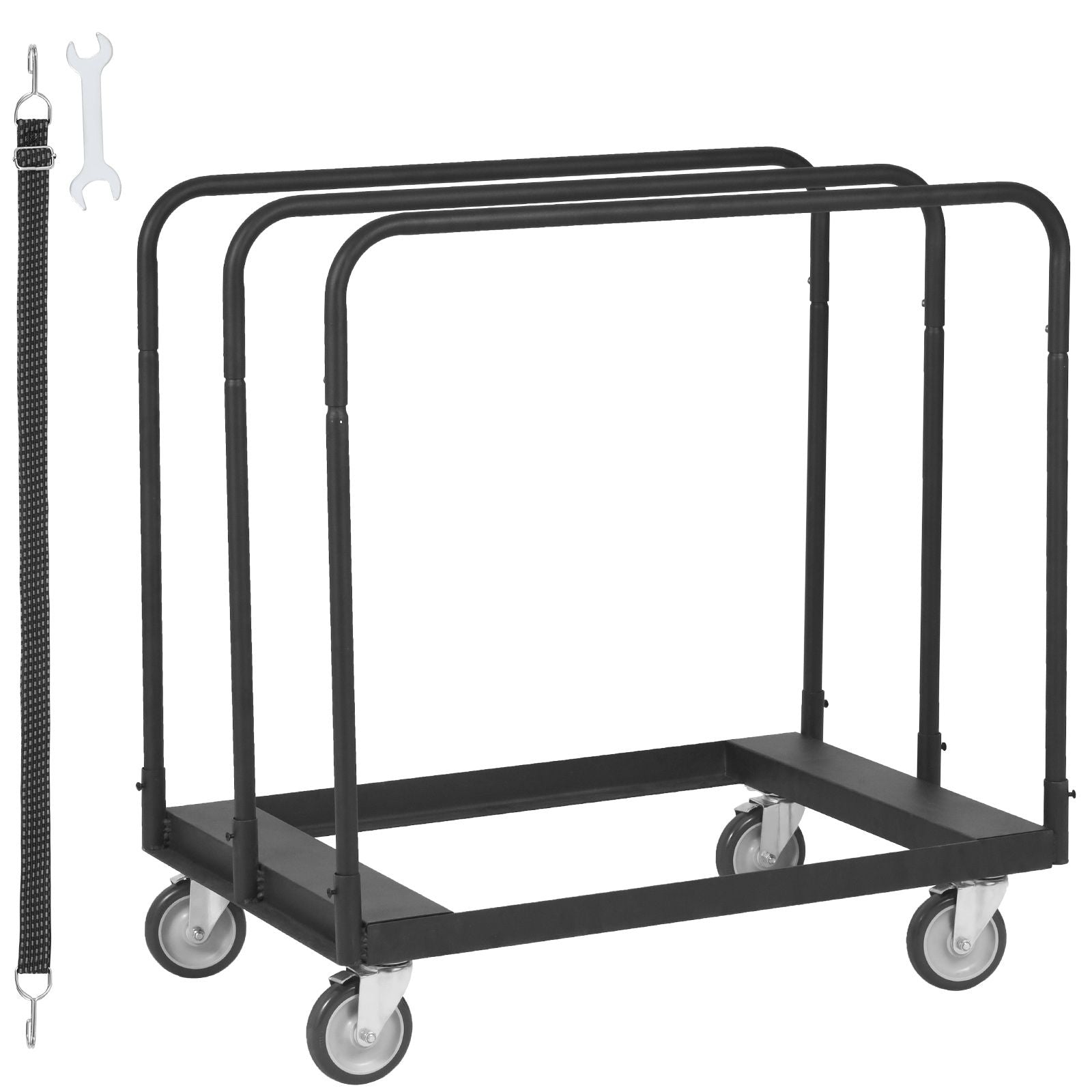 Drywall Cart, 1500 LBS Panel Dolly Cart with 36.02" x 24.02" Deck and 5" Swivel Wheels, Heavy-Duty Drywall Sheet Cart, Handling Wall Panel, Sheetrock, Lumber, for Garage, Home, Warehouse