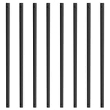 Staircase Metal Balusters, 38'' x 1'' Flat Aluminum Alloy Decorative Banister Spindles, 72 Pack Deck Baluster with Screws, Classic Hollow Deck Railing Satin Black Powder Coated for Porch