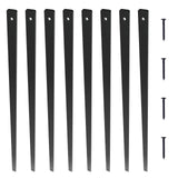 Staircase Metal Balusters, 29.5'' x 1'' Flat Aluminum Alloy Decorative Banister Spindles, 51 Pack Deck Baluster with Screws, Classic Hollow Deck Railing Satin Black Powder Coated for Porch