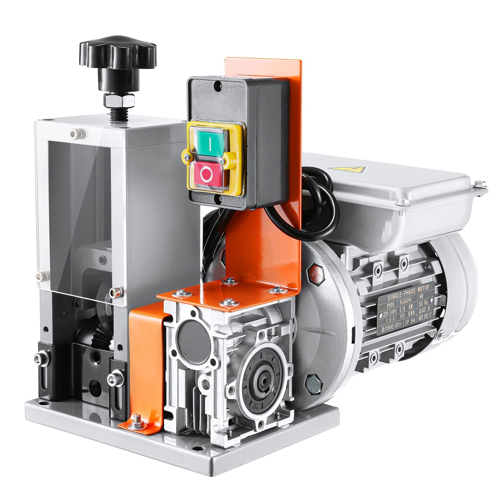 Automatic Wire Stripping Machine, 0.06''-1.18'' Electric Motorized Cable Stripper, 180 W, 60 ft/min Wire Peeler with Visible Stripping Depth Reference, for Scrap Copper Recycling