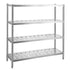 Garage Shelf Heavy Duty Shelving 4-Tier 150x45x155cm Stainless Steel
