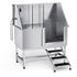 127 cm Dog Grooming Bath Tub Stainless Steel w Stairs Water Filter