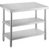 Stainless Steel Prep Table, 1520x450x855 mm Commercial Stainless Steel Table, 2 Adjustable Undershelf BBQ Prep Table, Heavy Duty Kitchen Work Table, for Garage, Home, Warehouse, Kitchen Silver