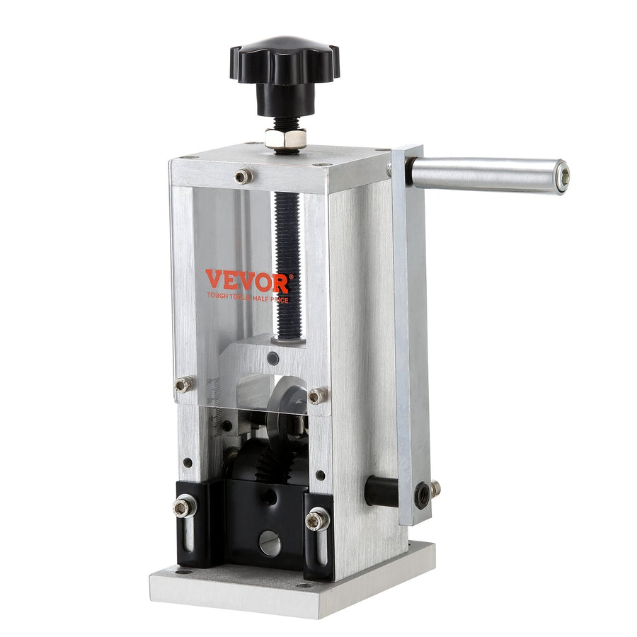 VEVOR Manual Wire Stripping Machine, 0.06''-0.98'' Copper Stripper with Hand Crank or Drill Powered, Visible Stripping Depth Reference, Portable Aluminum Frame Wire Peeler for Scrap Copper Recycling