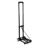 Folding Hand Truck, 49.9 kg Load Capacity, Collapsible Luggage Cart with 2 Wheels & 1 Elastic Rope, Utility Dolly Platform Cart for Airport Travel Furniture Luggage Office Moving, Black