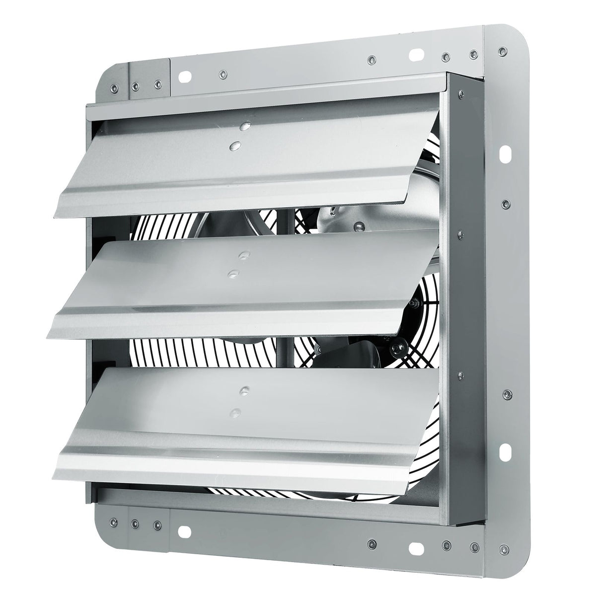 Shutter Exhaust Fan, 356 mm High-speed 1400RPM 994 CFM, Aluminum Wall Mount Attic Fan with AC-motor, Ventilation and Cooling for Greenhouses, Garages, Sheds, Shops
