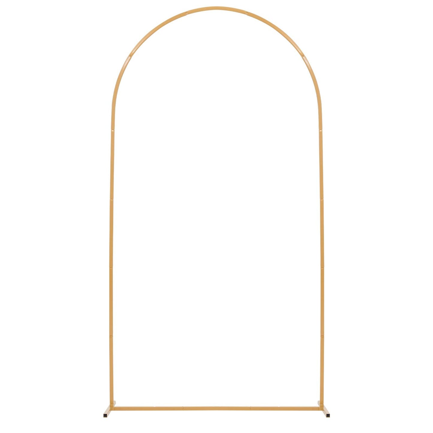 Arch Backdrop Stand, 2.2 x 1.2 m, Stable Structure, Easy Assembly, 1 Set Gold Metal Arch Backdrop Stand for Wedding, Birthday Party, Graduation, Holiday Celebration, and Ceremony Decoration