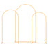 Arch Backdrop Stand, Set of 3, 2.2/2/1.8 m , Stable Structure, Easy Assembly, Gold Metal Arch Backdrop Stand for Wedding, Birthday Party, Graduation, Holiday Celebration, and Ceremony Decoration