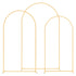 Arch Backdrop Stand, Set of 3, 2.4/2.2/2 m, Stable Structure, Easy Assembly, Gold Metal Arch Backdrop Stand for Wedding, Birthday Party, Graduation, Holiday Celebration, and Ceremony Decoration
