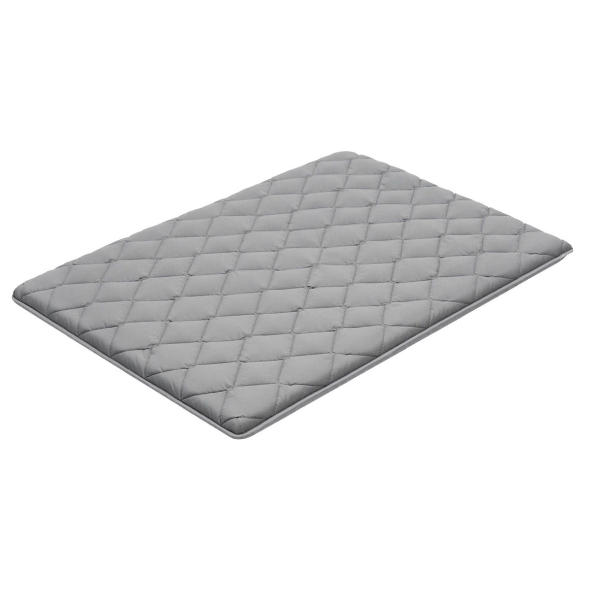 Japanese Tatami Mat, Full Size Foldable Japanese Tatami Mattress, Futon Mattress with Storage Bag & Fastener, 9-Layer Floor Mat for Sleeping, Dorm, Meditation, Yoga, 2032 x 1372 x 89 mm, Gray