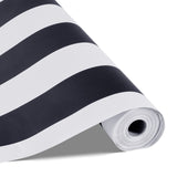 Peel and Stick Wallpaper, 45cm x 15m Contact Paper Black White Modern Geometric Waterpoof Self Adhesive, Easy to Clean Wall Decorative Vinyl Roll for Bedroom Kitchen Office Bathroom