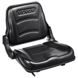 Universal Forklift Seat, Fold Down Tractor Seat with Adjustable Angle Back and Micro Switch, 16-34 cm Extended Slot Comfortable Forklift Seat for Tractor Loader Excavator