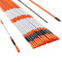 Driveway Markers, 30 PCS 121.5cm, 0.78cm Diameter, Orange Fiberglass Poles Snow Stakes with Reflective Tape, 30cm Steel Drill Bit & Protection Gloves for Parking Lots, Walkways Easy Visibility