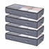 Under Bed Storage with Clear Lids, 996 x 500 x 180 mm, 90L Large Underbed Clothes Storage Containers, Low Profile Under Bed Drawer Shoe Organizer Bins Box for Blanket Shoe Bedroom, 4 Pack