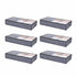 Under Bed Storage with Clear Lids, 996 x 500 x 180 mm, 90L Large Underbed Clothes Storage Containers, Low Profile Under Bed Drawer Shoe Organizer Bins Box for Blanket Shoe Bedroom, 6 Pack