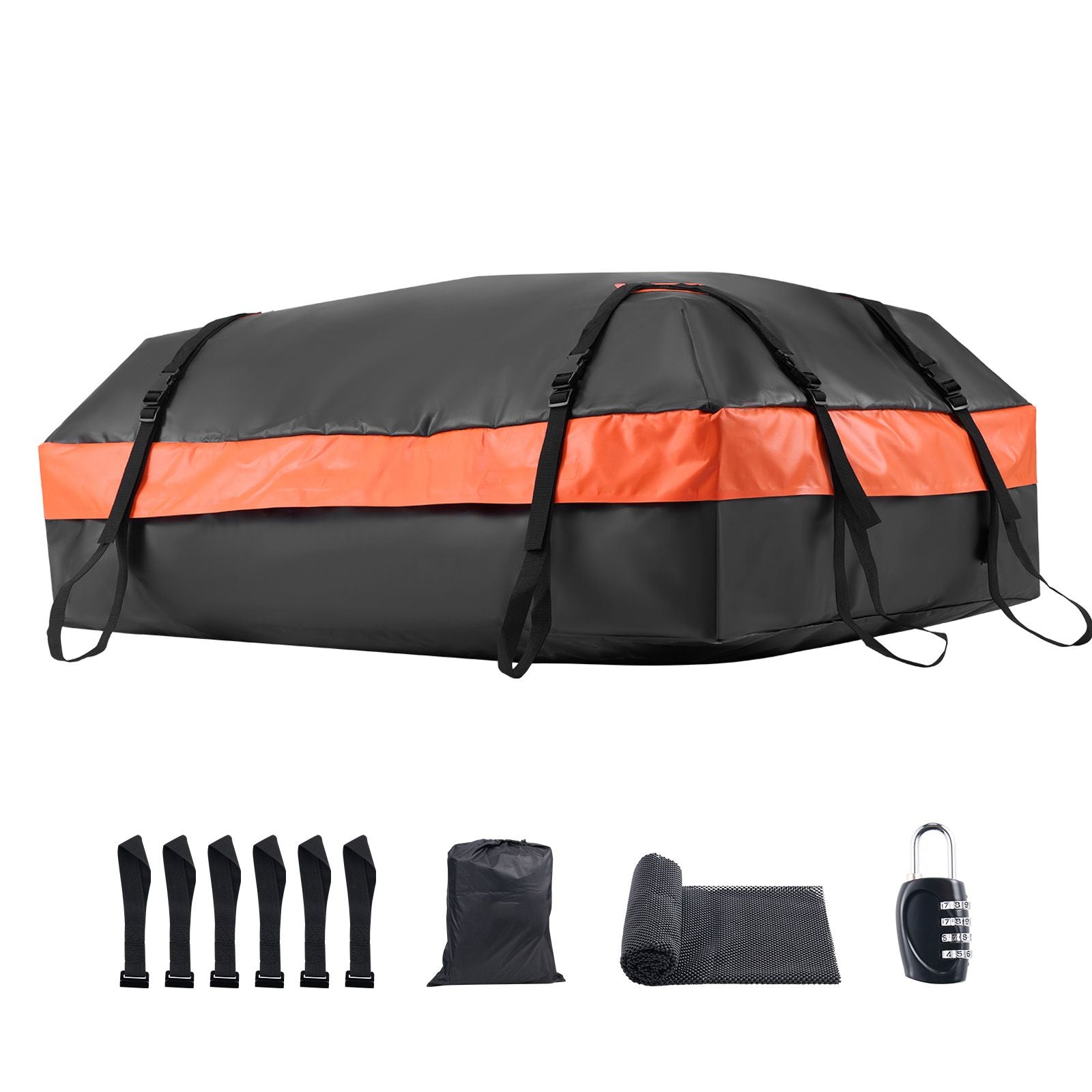 Car Rooftop Cargo Carrier Bag 21 Cubic Feet Roof Cargo Carrier 840D PVC