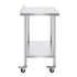 24 x 36 x 40 Inch Stainless Steel Work Table, Commercial Food Prep Worktable with Casters, Heavy Duty Prep Worktable, Metal Work Table with Adjustable Height for Restaurant, Home and Hotel