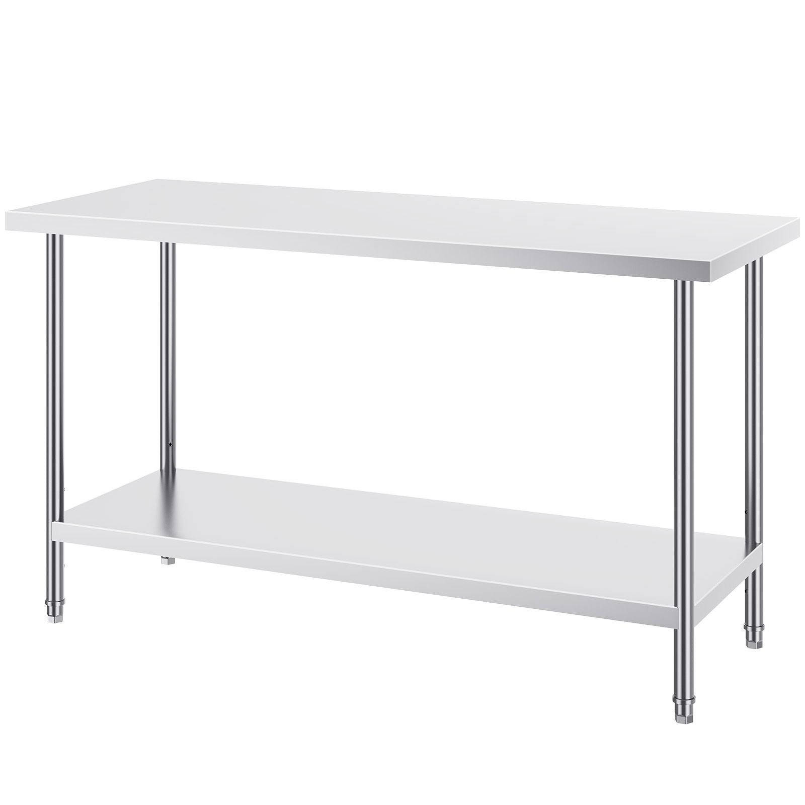 Stainless Steel Work Prep Table Commercial Worktable Food Prep 24x60x34in