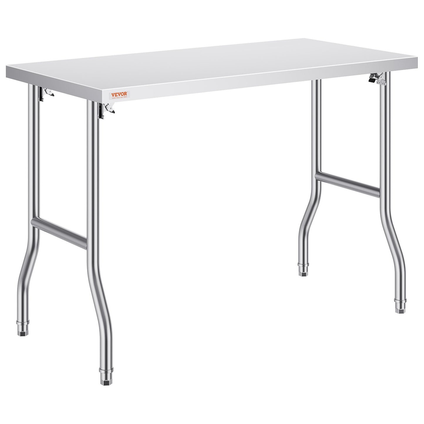 Stainless Steel Kitchen Bench Folding Commercial Prep Table 1220x610 mm